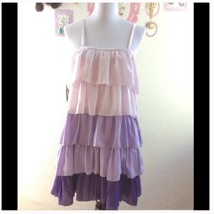 New Erin Featherson purple ombré ruffle dress